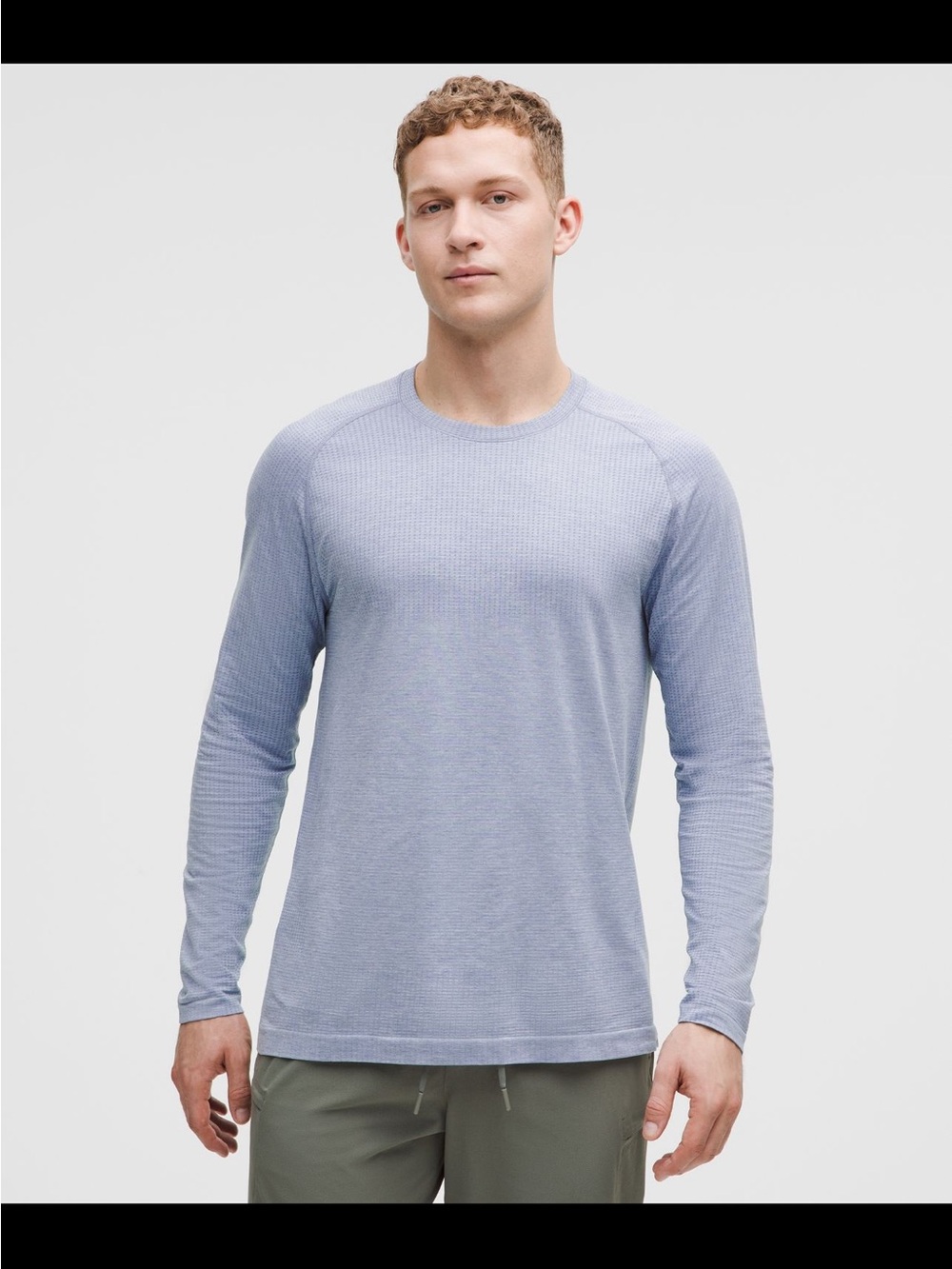 lululemon athletica Men's Long-Sleeve Crew in Light Blue